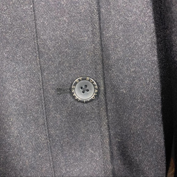 I JEANS by BUFFALO Charcoal Gray Wool-Blend Dual Layer Pea Coat - Picture 7 of 13